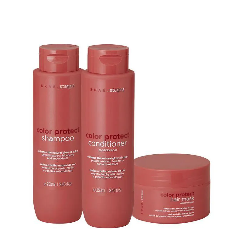 KIT BRAé STAGES COLOR PROTECT HOME CARE (3 PRODUTOS)