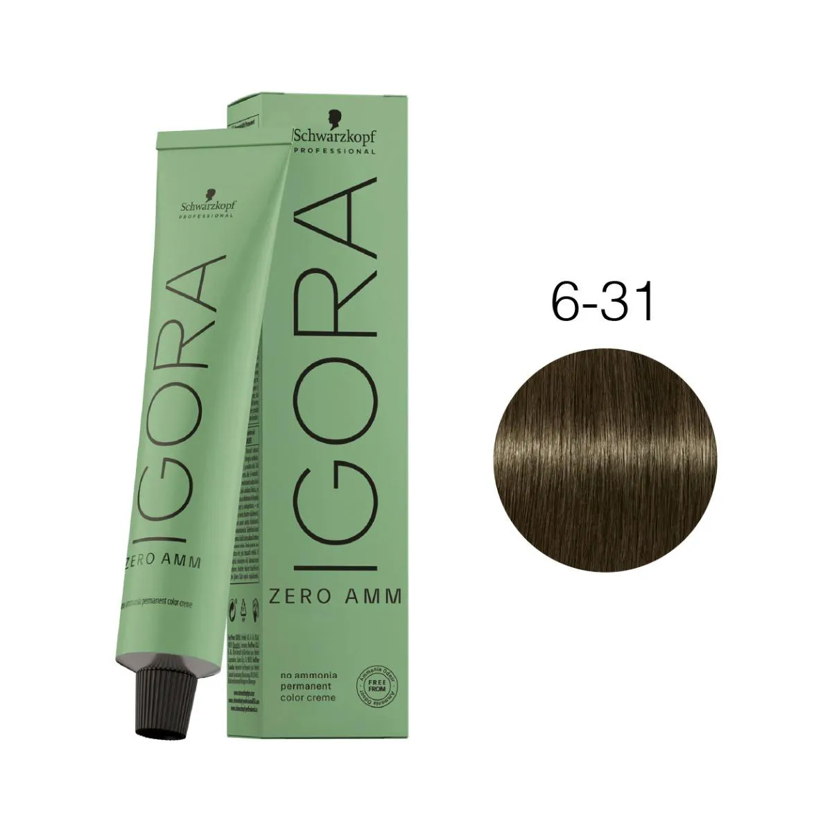 COLORAçãO IMPORTADA SCHWARZKOPF IGORA ZERO AMM 6-31 60G
