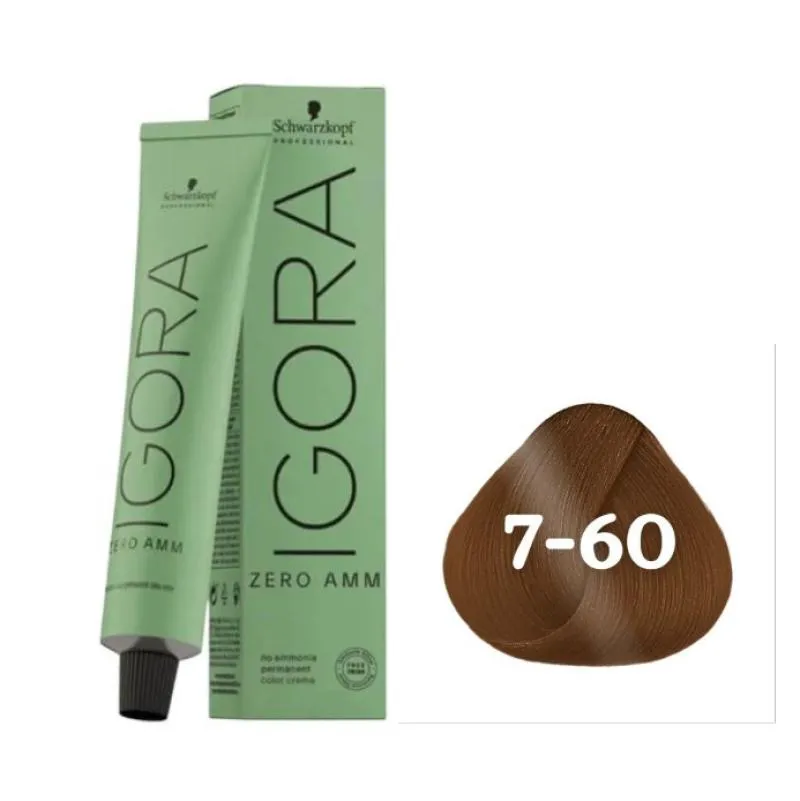 COLORAçãO IMPORTADA SCHWARZKOPF IGORA ZERO AMM 7-60 60G