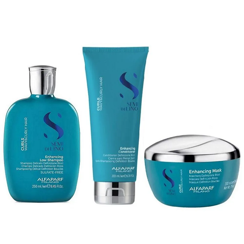 KIT DE TRATAMENTO ALFAPARF SEMI DI LINO CURLS PEQUENO