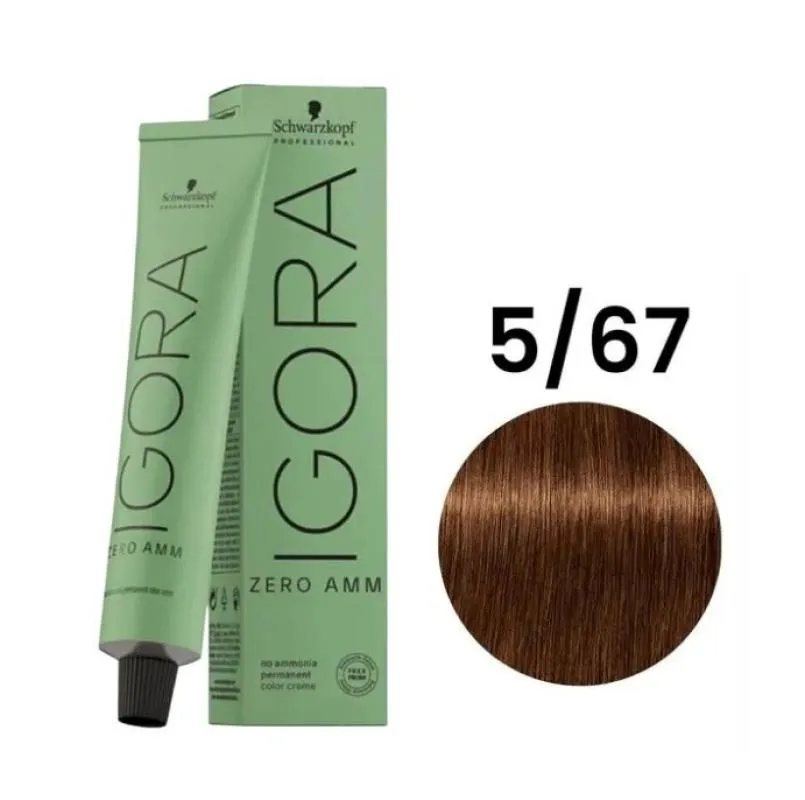 COLORAçãO IMPORTADA SCHWARZKOPF IGORA ZERO AMM 5-67 60G