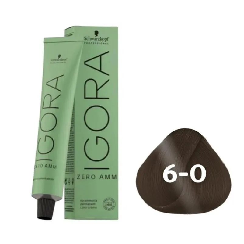 COLORAçãO IMPORTADA SCHWARZKOPF IGORA ZERO AMM 6-0 60G