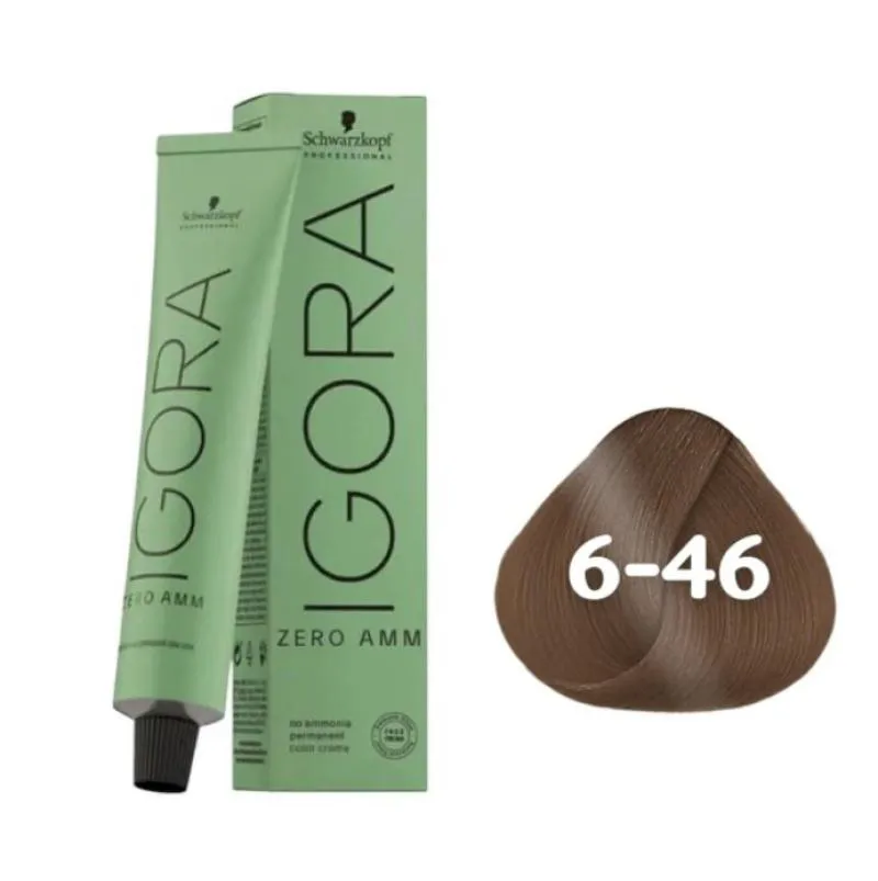 COLORAçãO IMPORTADA SCHWARZKOPF IGORA ZERO AMM 6-46 60G