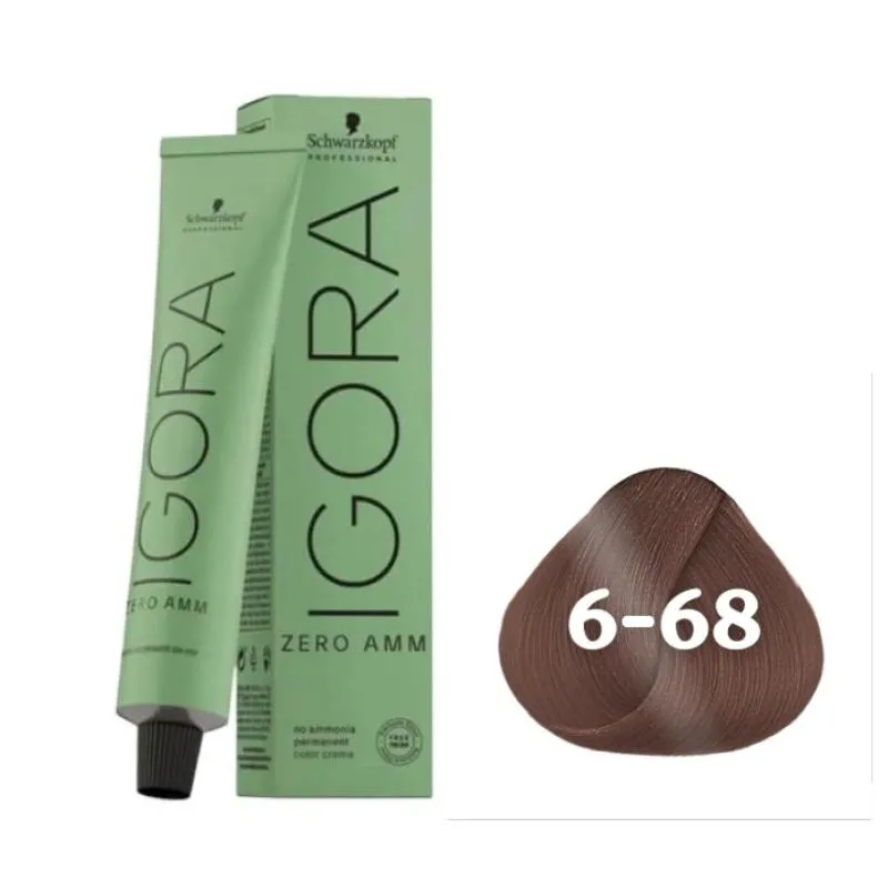 COLORAçãO IMPORTADA SCHWARZKOPF IGORA ZERO AMM 6-68 60G