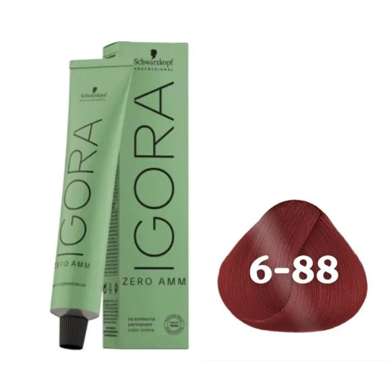 COLORAçãO IMPORTADA SCHWARZKOPF IGORA ZERO AMM 6-88 60G