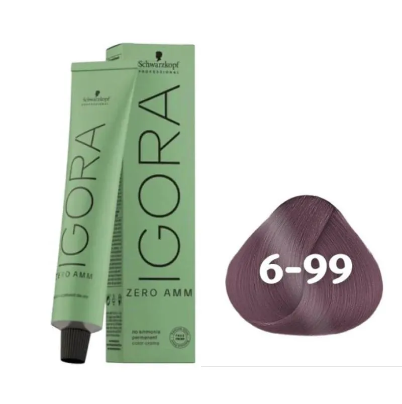 COLORAçãO IMPORTADA SCHWARZKOPF IGORA ZERO AMM 6-99 60G