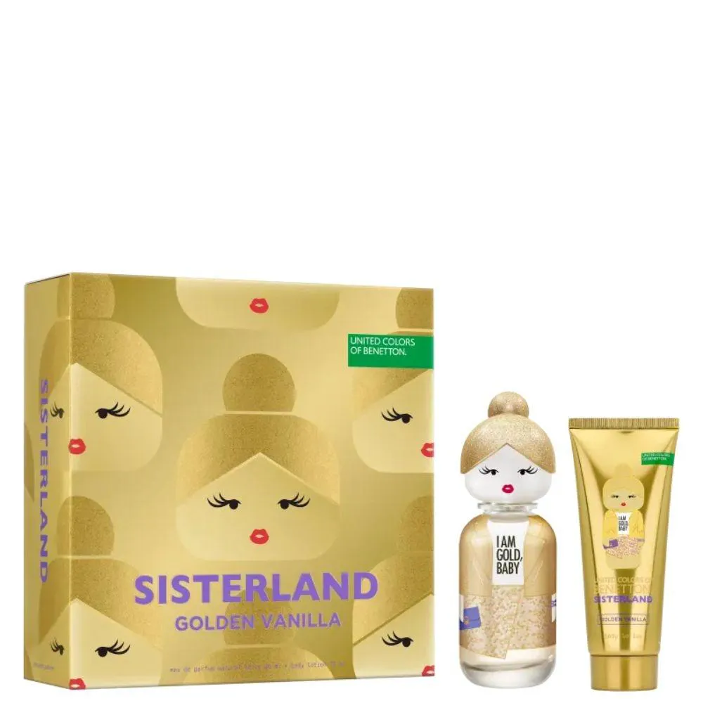 KIT SISTERLAND GOLDEN VANILLA + CREME CORPORAL FEMININO EAU DE PARFUM-80 ML