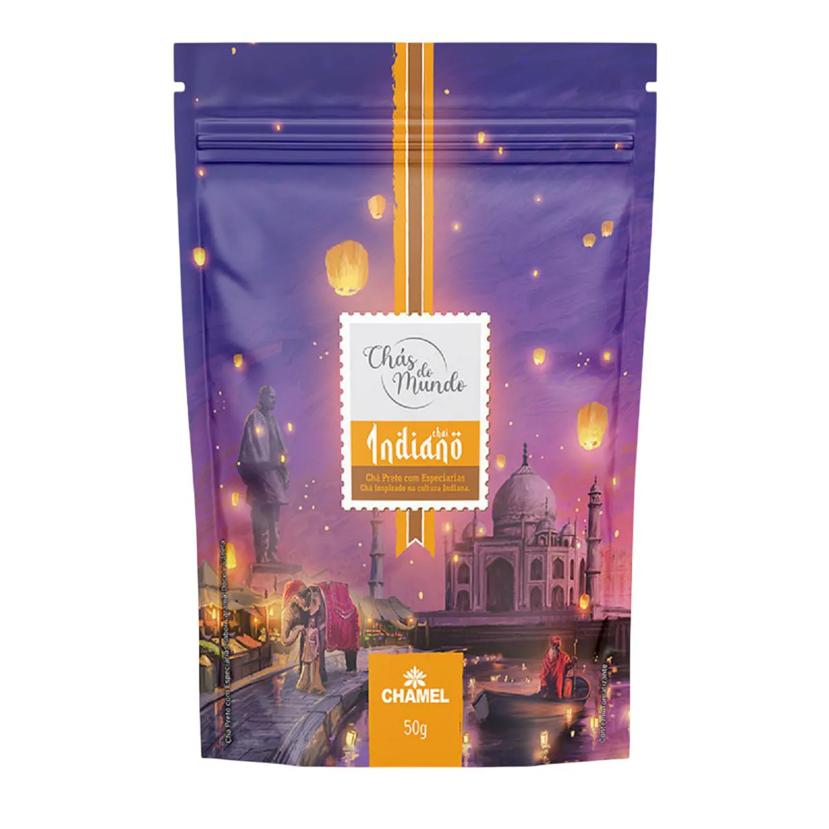 CHáS DO MUNDO POUCH CHá INDIANO 50G - CHAMEL