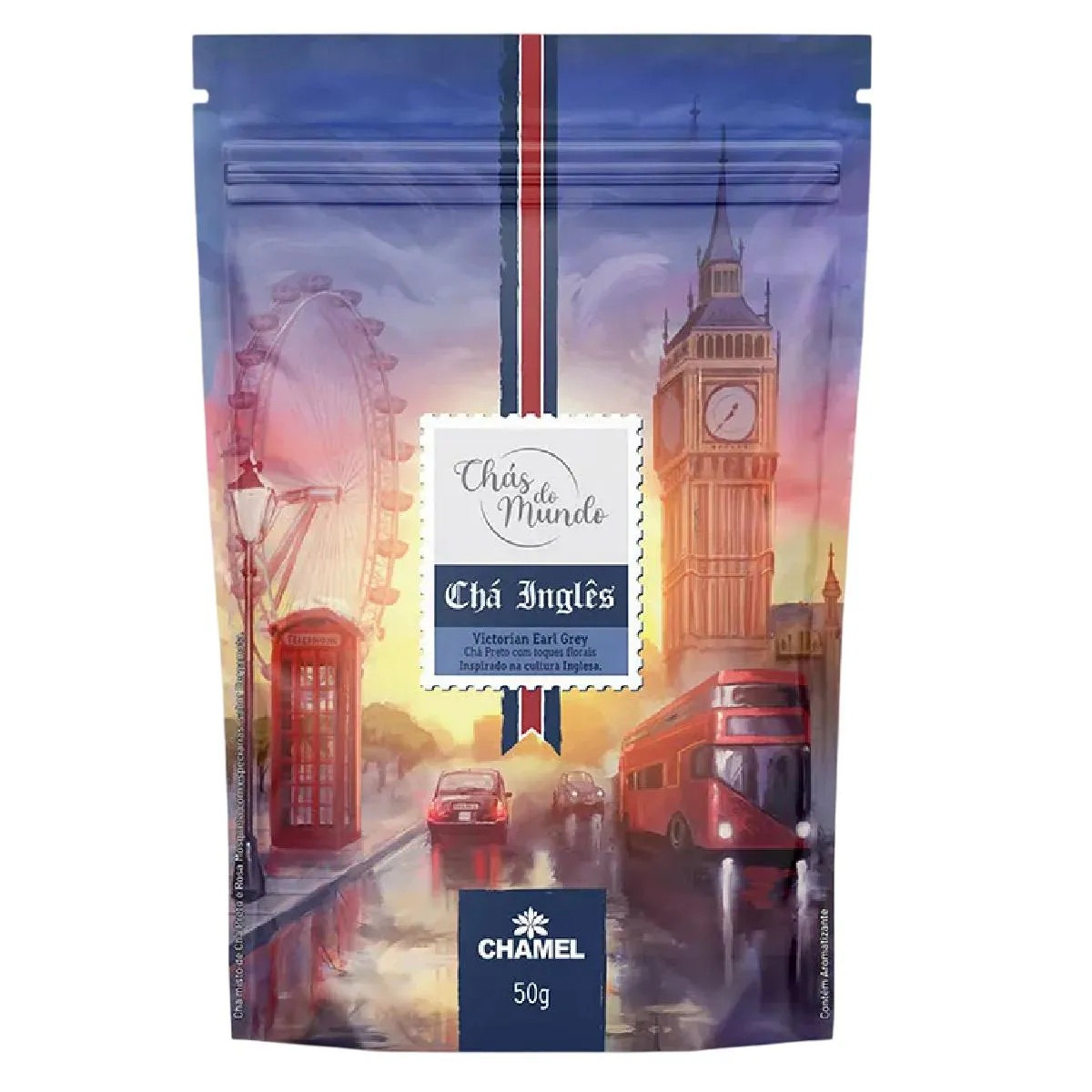 CHáS DO MUNDO POUCH CHá INGLêS 50G - CHAMEL