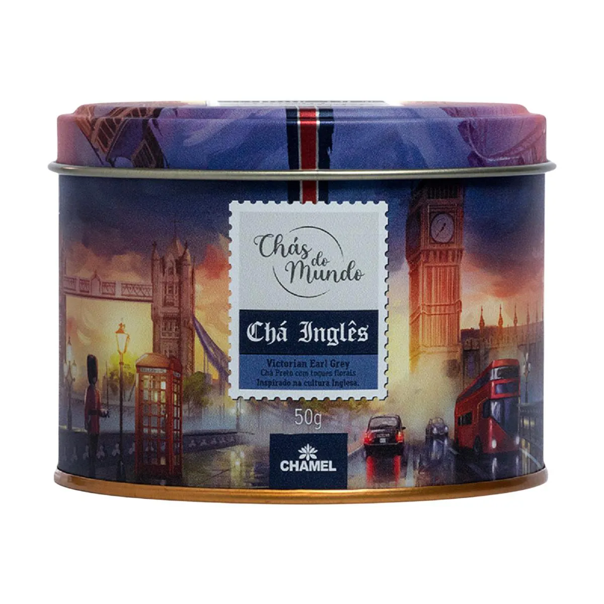 CHáS DO MUNDO POUCH CHá INGLêS LATA 50G - CHAMEL