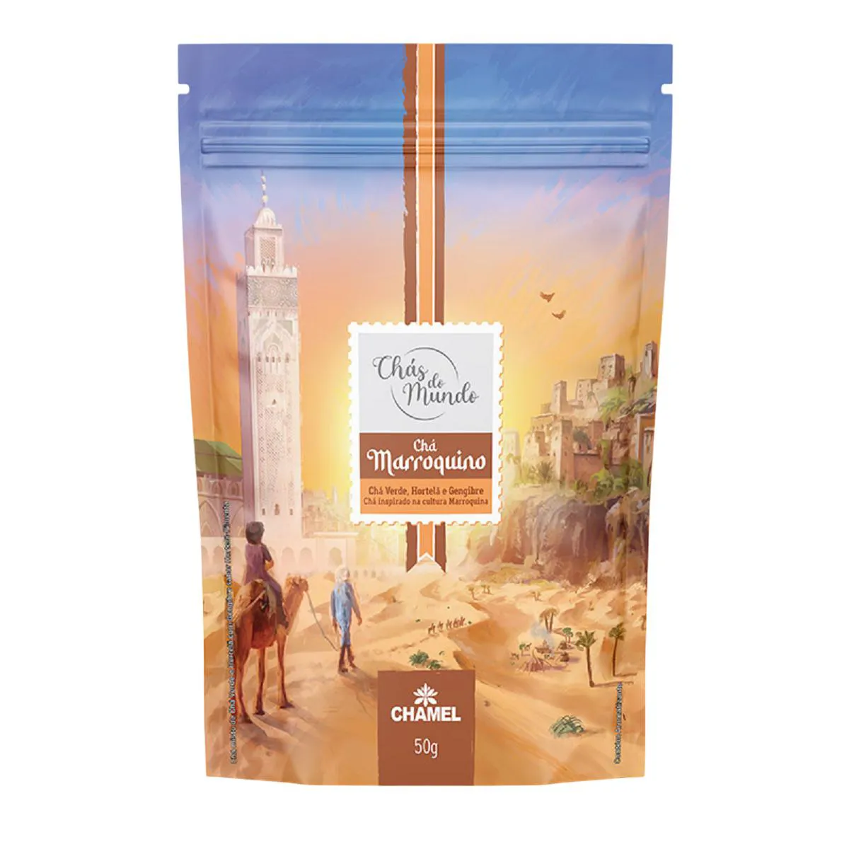 CHáS DO MUNDO POUCH CHá MARROQUINO 50G - CHAMEL