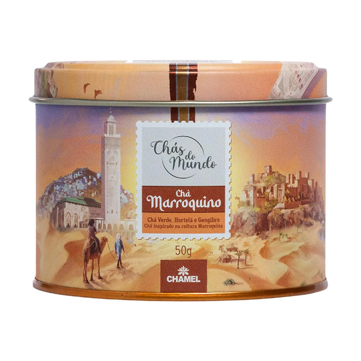 CHáS DO MUNDO POUCH CHá MARROQUINO LATA 50G - CHAMEL