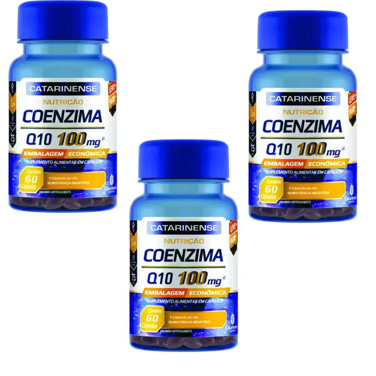 KIT 03 COENZIMA NUTRIçãO Q10 100MG 60 CáPSULAS - CATARINENSE