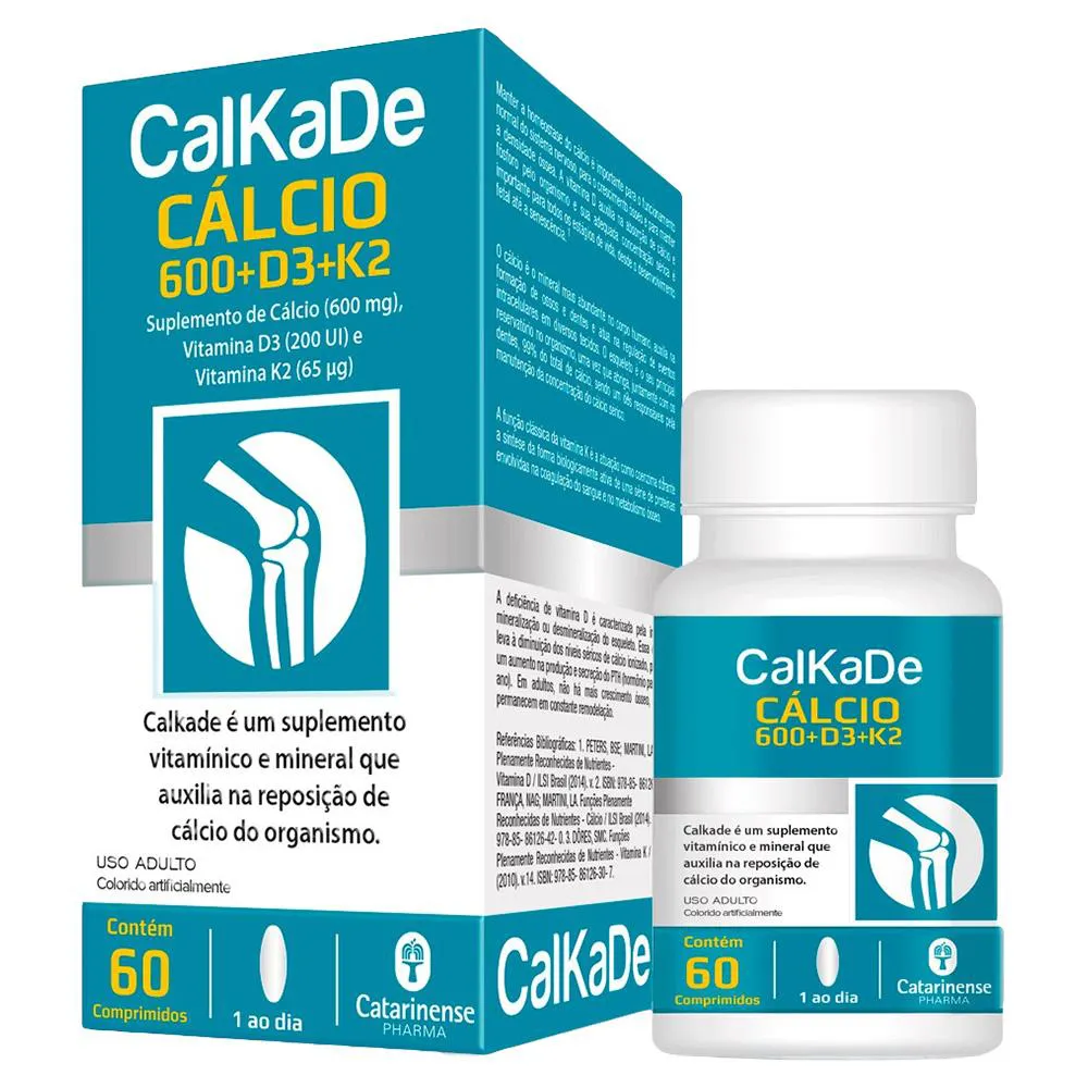 CALKADE CáLCIO 600+D3+K2 60CPR - CATARINENSE