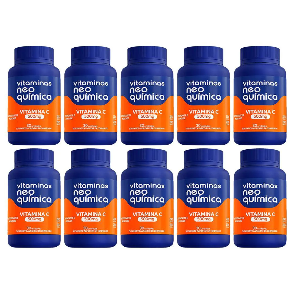 KIT 10 SUPLEMENTO VITAMINA C 500MG 30CPR - NEO QUIMICA