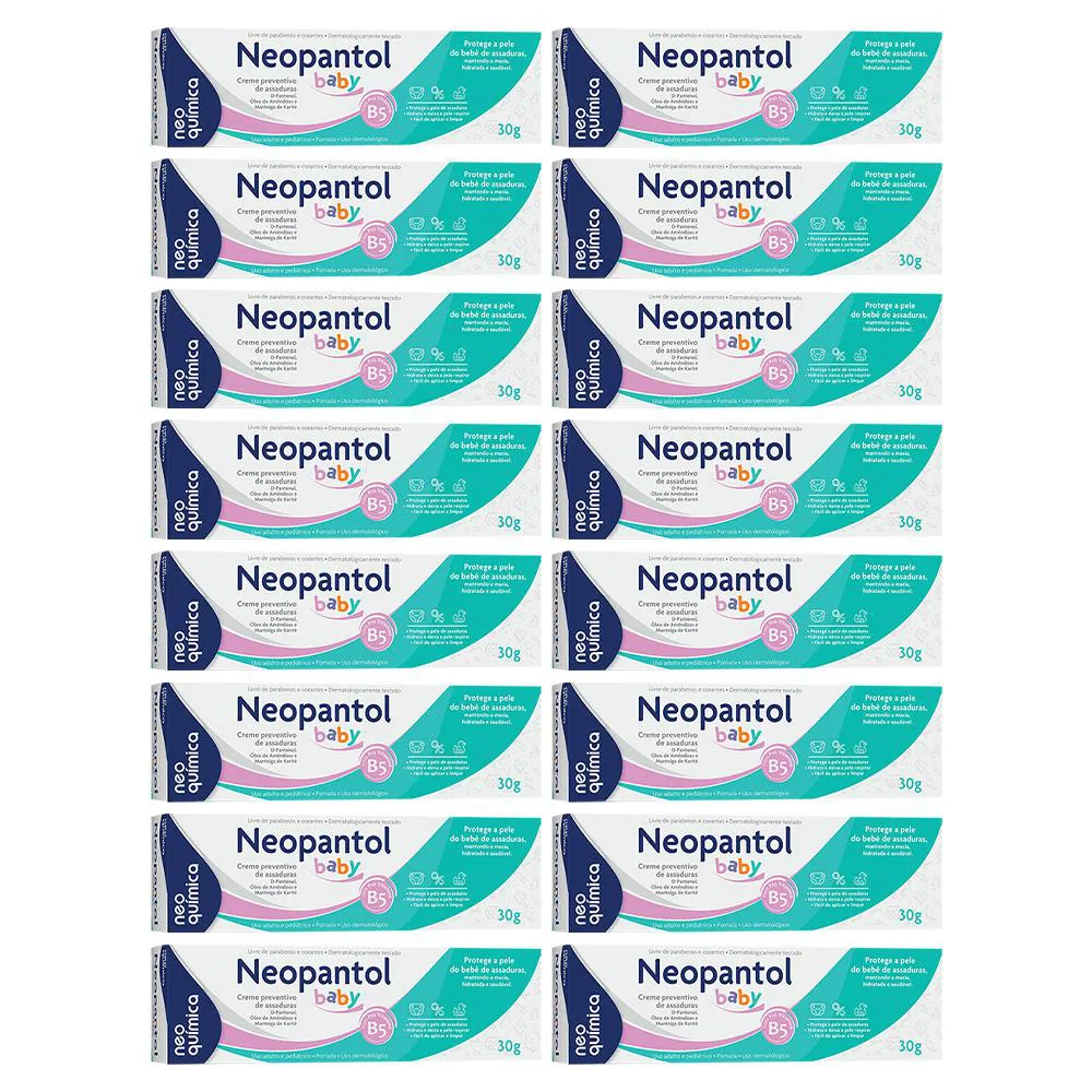 KIT 16 POMADA P/ ASSADURAS NEOPANTOL BABY 30G - NEO QUíMICA