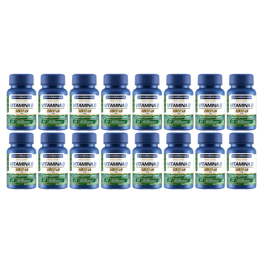 KIT 16 VITAMINA D 1000UI NUTRIçãO 30CPS - CATARINENSE
