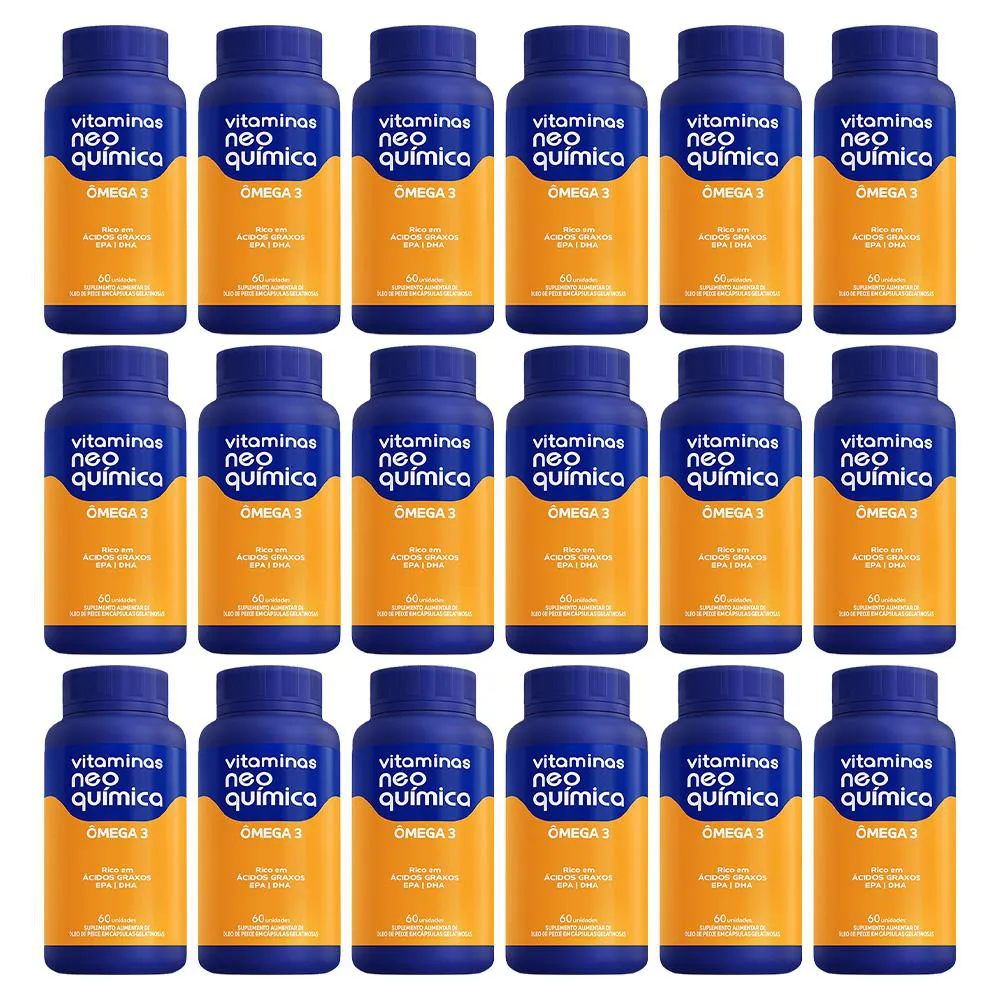 KIT 18 SUPLEMENTO ALIMENTAR ÔMEGA 3 60 CáPSULAS- NEO QUíMICA