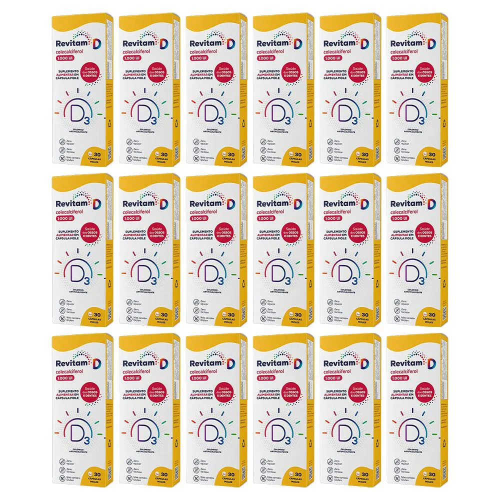 KIT 18 SUPLEMENTO REVITAM D3 1.000UI 30CPS - BIOLAB