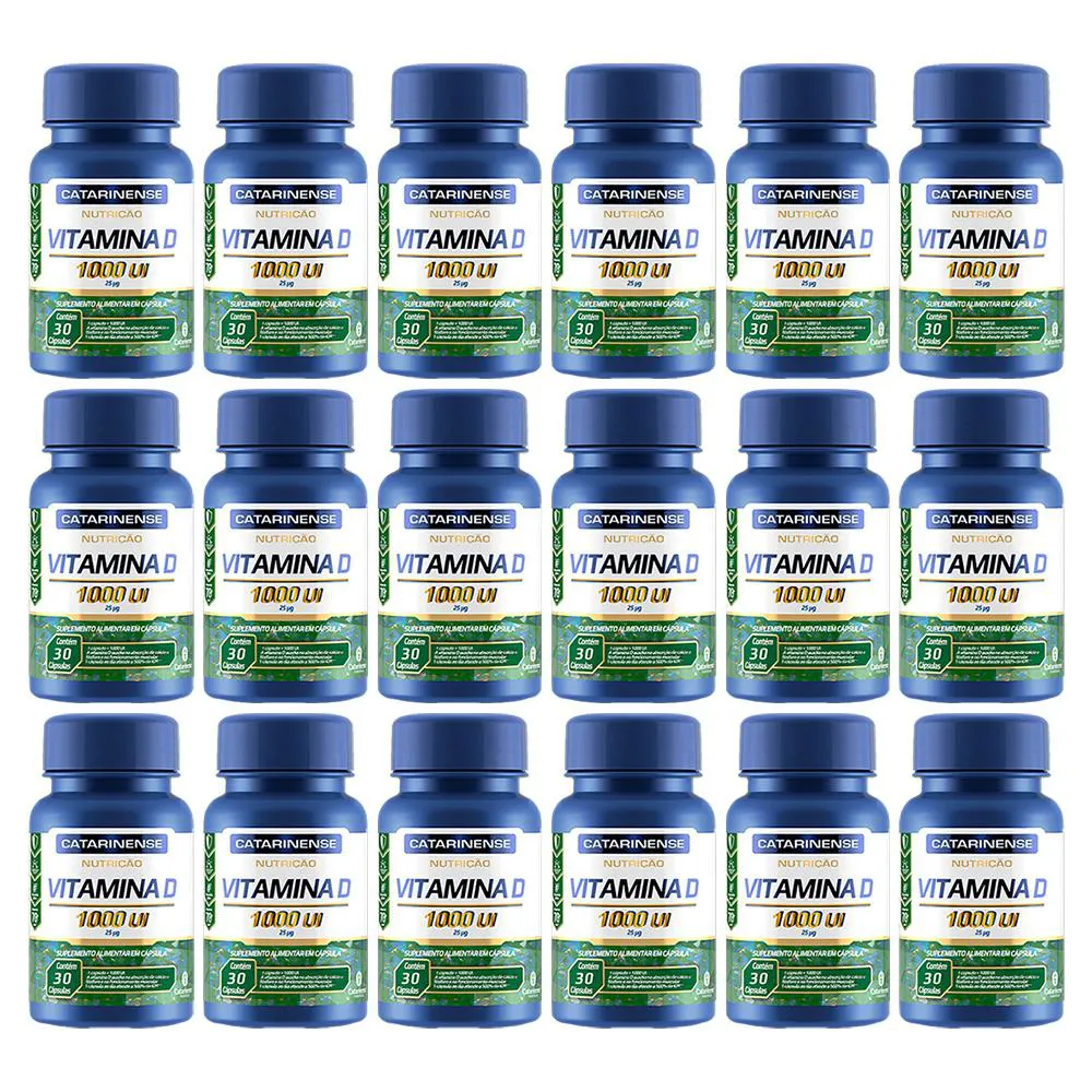 KIT 18 VITAMINA D 1000UI NUTRIçãO 30CPS - CATARINENSE