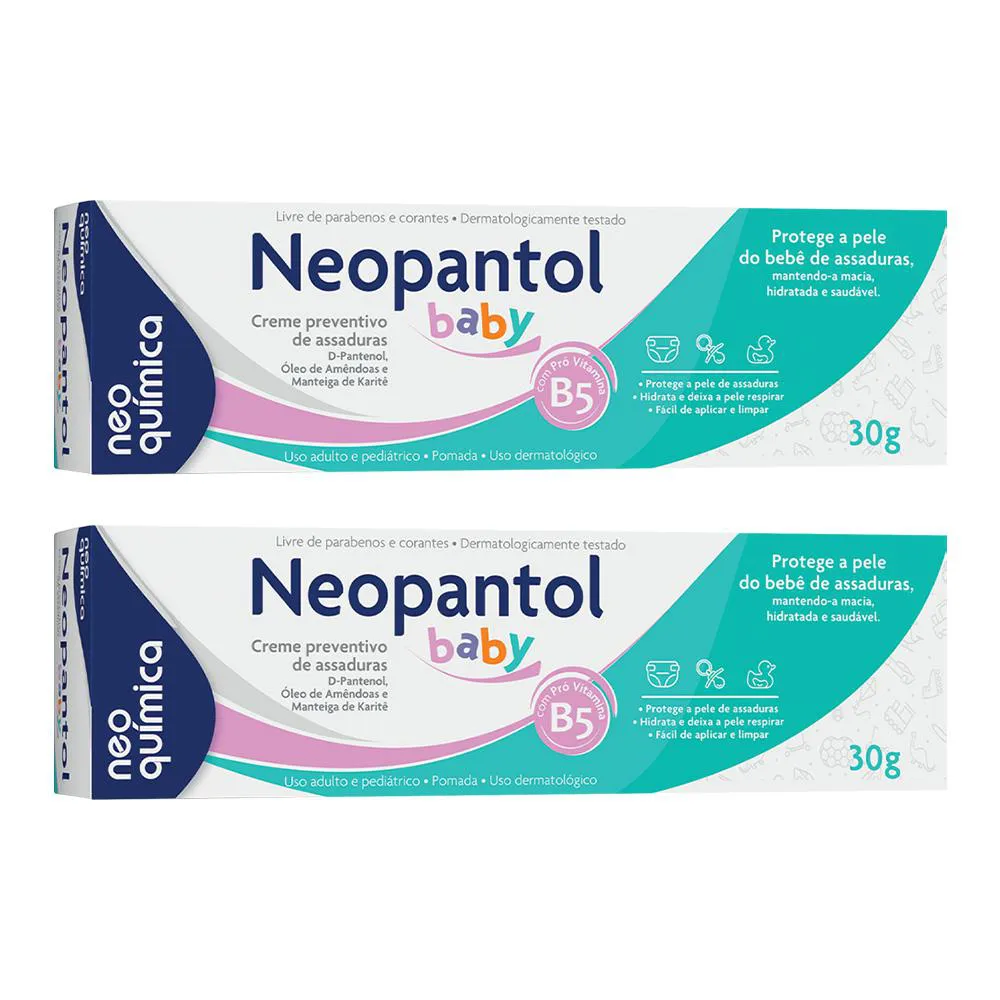 KIT 2 POMADA P/ ASSADURAS NEOPANTOL BABY 30G - NEO QUíMICA