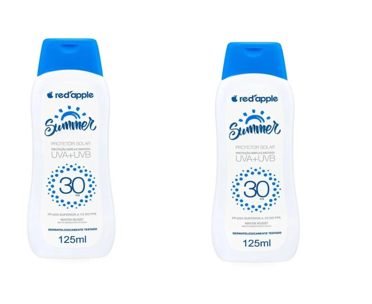 KIT 2 PROTETOR SOLAR FPS 30 SUMMER 125ML - RED APPLE