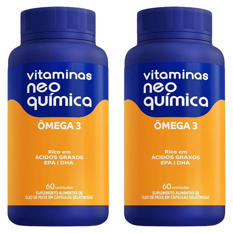 KIT 2 SUPLEMENTO ALIMENTAR ÔMEGA 3 60 CáPSULAS - NEO QUíMICA