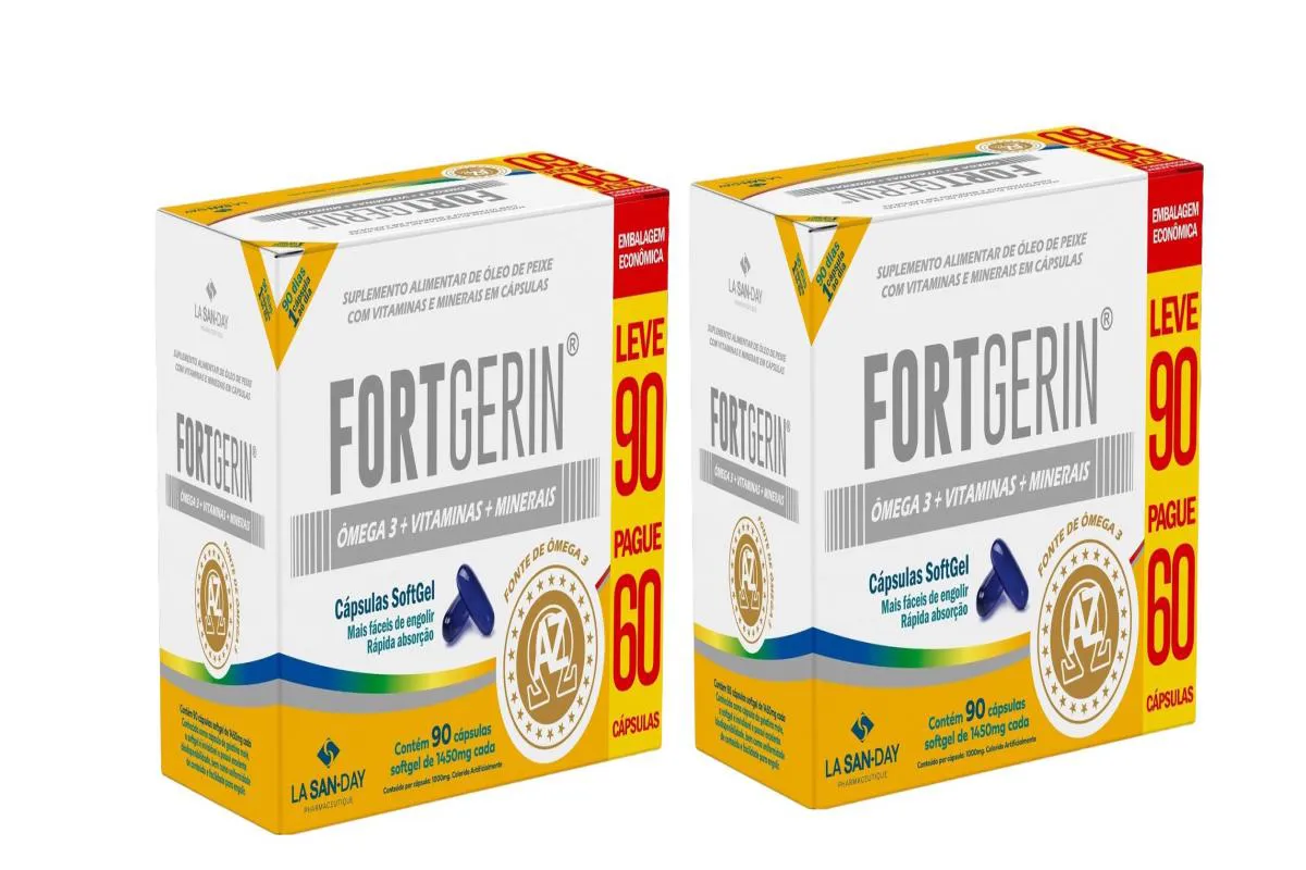 KIT 2 SUPLEMENTO FORTGERIN AZ ÔMEGA3 90CPS - LA SAN DAY