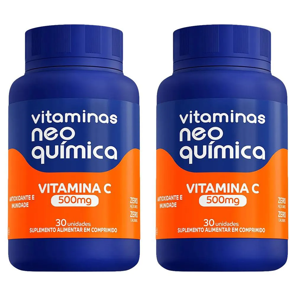 KIT 2 SUPLEMENTO VITAMINA C 500MG 30CPR - NEO QUIMICA