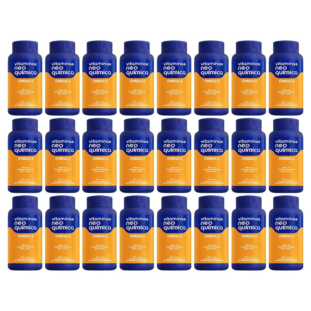 KIT 24 SUPLEMENTO ALIMENTAR ÔMEGA 3 60 CáPSULAS- NEO QUíMICA