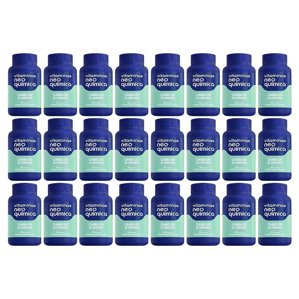 KIT 24 VITAMINA CABELOS E UNHAS 60CPS - NEO QUíMICA