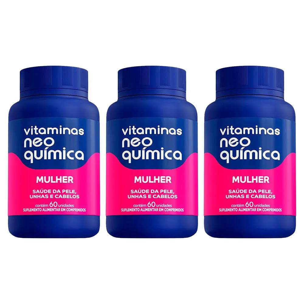 KIT 3 SUPLEMENTO ALIMENTAR MULHER 60CPR - NEO QUíMICA