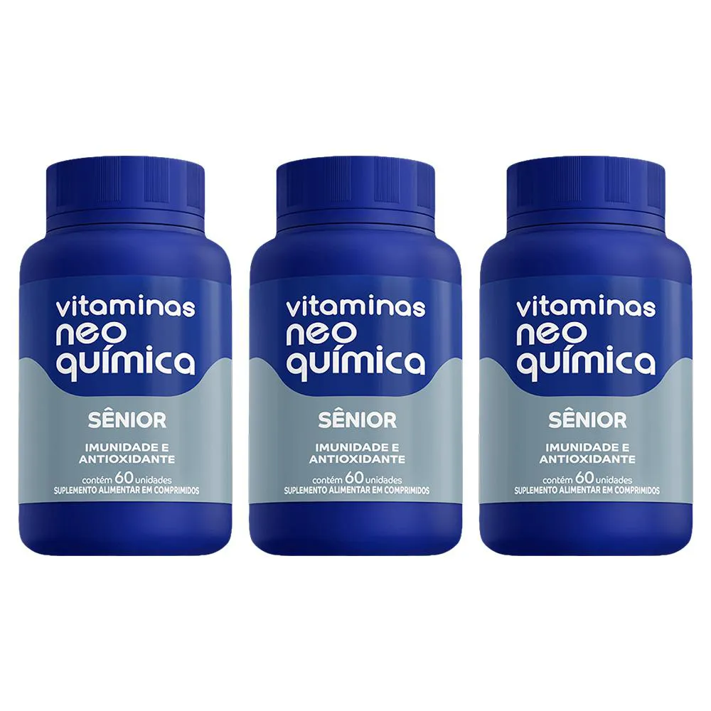 KIT 3 SUPLEMENTO AZ SêNIOR IMUNIDADE 60CPR - NEO QUIMICA