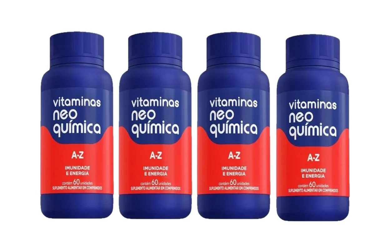 KIT 4 SUPLEMENTO ALIMENTAR A-Z 60 COMPRIMIDOS - NEO QUíMICA