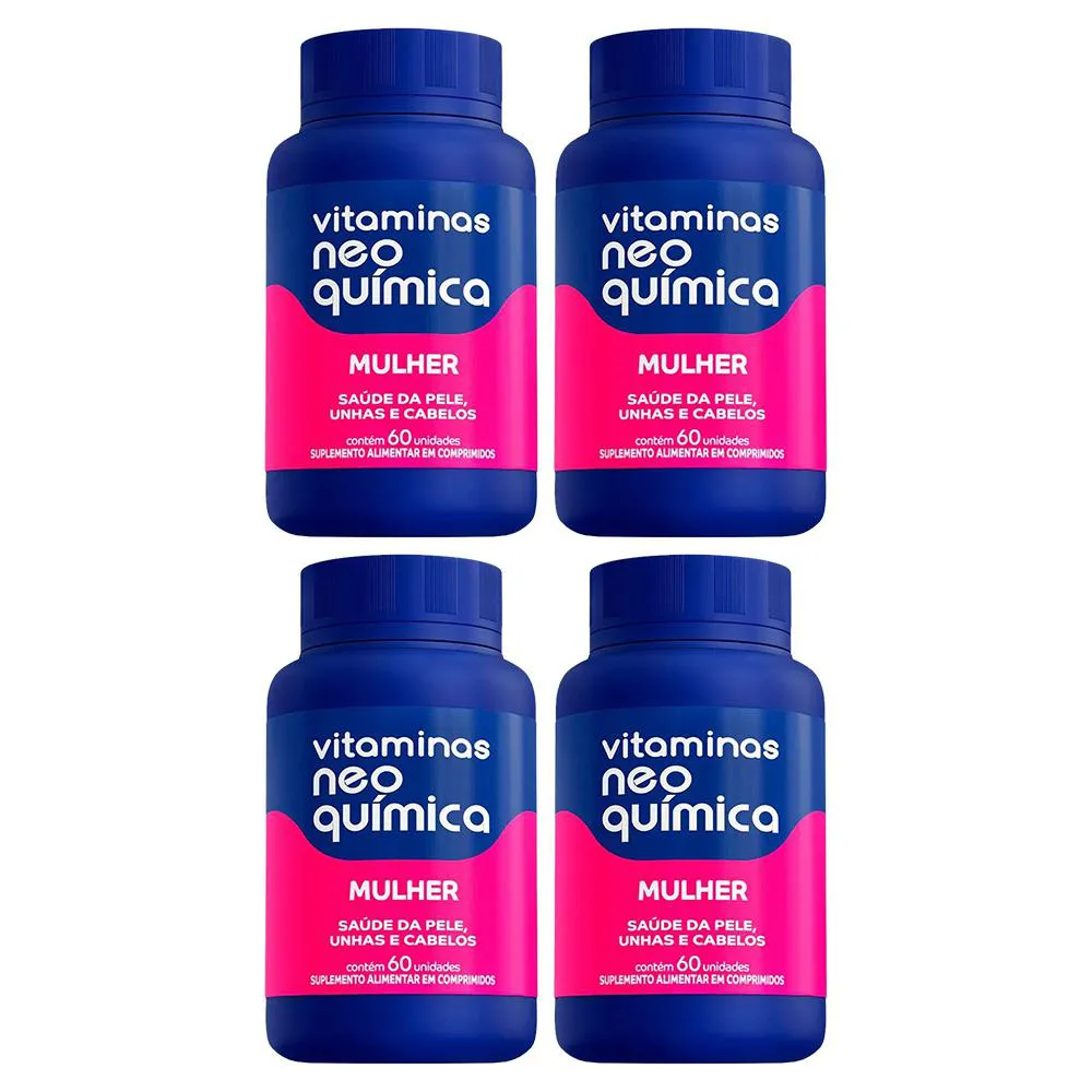 KIT 4 SUPLEMENTO ALIMENTAR MULHER 60CPR - NEO QUíMICA