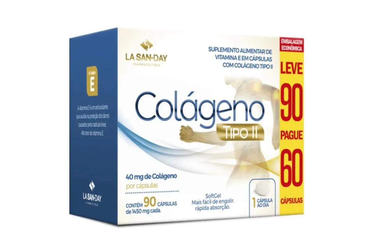 KIT 4 SUPLEMENTO COLáGENO TIPO II 90CPS - LA SAN DAY