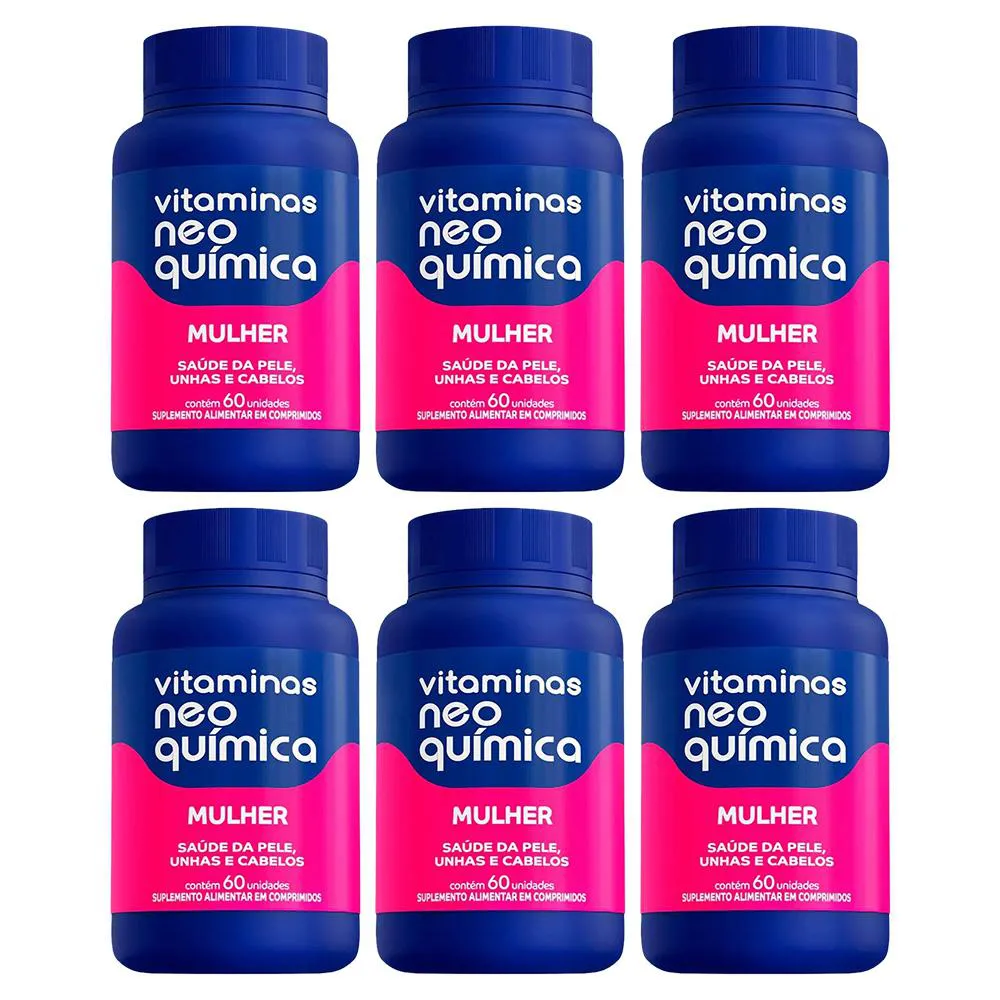 KIT 6 SUPLEMENTO ALIMENTAR MULHER 60CPR - NEO QUíMICA