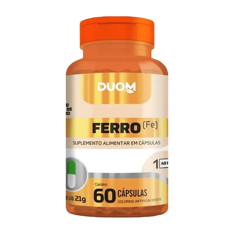 SUPLEMENTO ALIMENTAR FERRO 60 CáPSULAS - DUOM