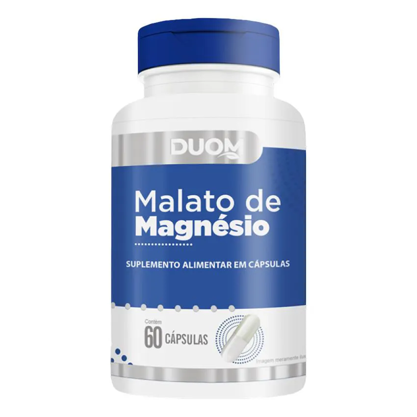 SUPLEMENTO MAGNéSIO MALATO 100% PURO 60CPS - DUOM