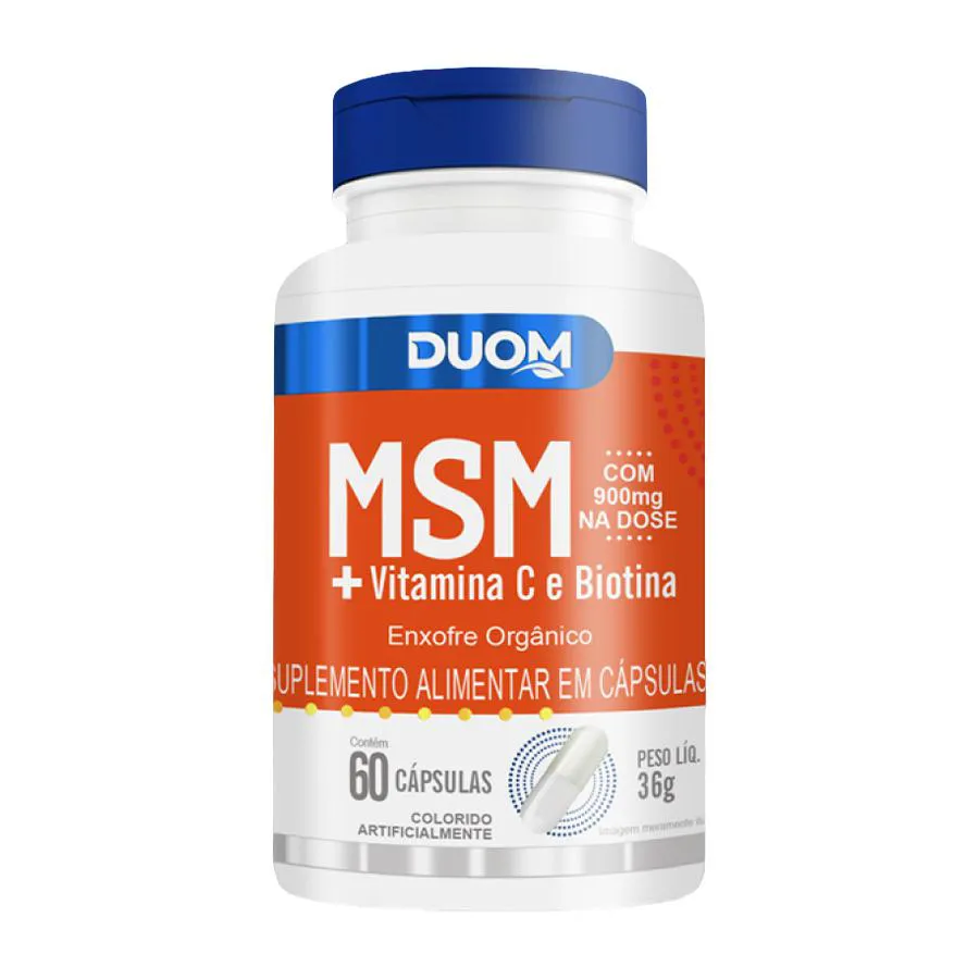 SUPLEMENTO MSM + VITAMINA C E BIOTINA 60CPS - DUOM