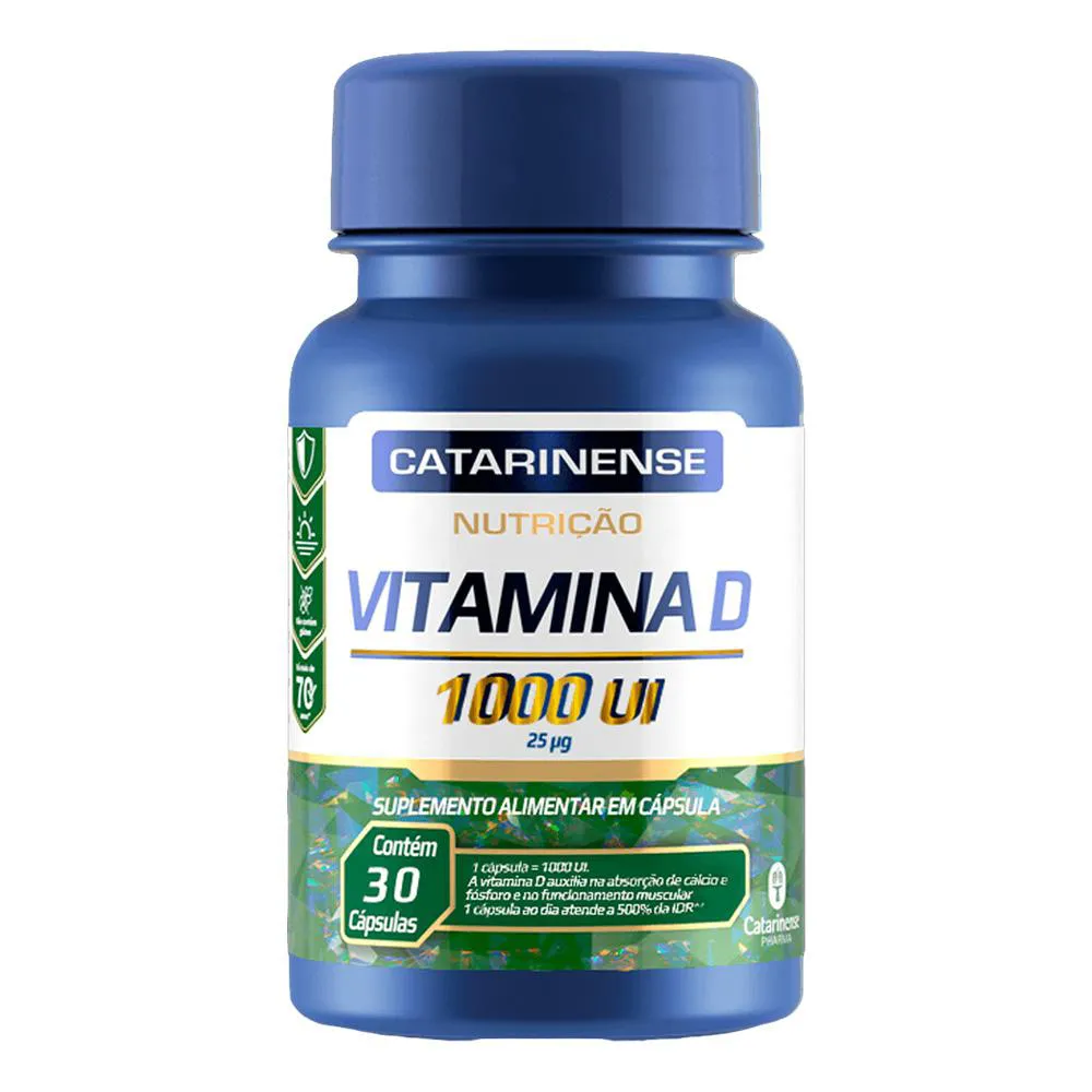 VITAMINA D 1000UI NUTRIçãO 30CPS - CATARINENSE