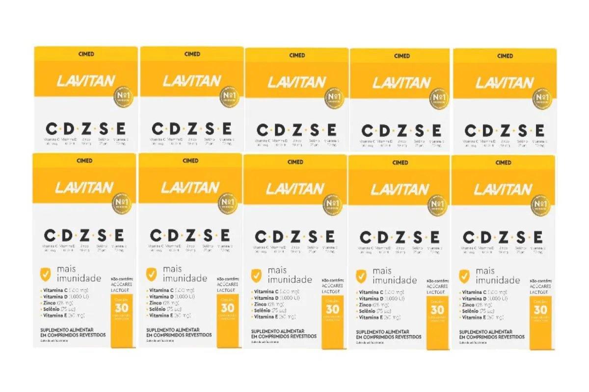 KIT 10 LAVITAN IMUNIDADE VITAMINAS CDZSE 30CPR - CIMED