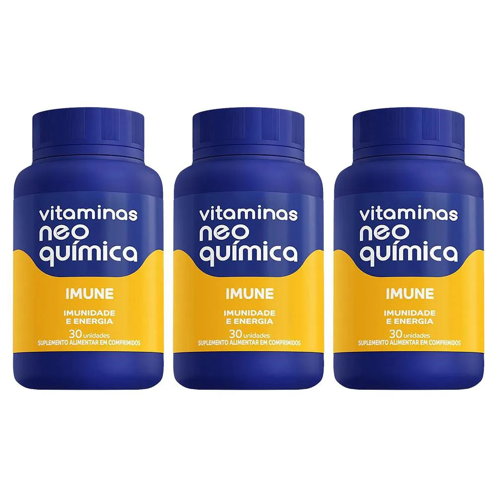 KIT 3 SUPLEMENTO ALIMENTAR IMUNE 30CPR - NEO QUíMICA
