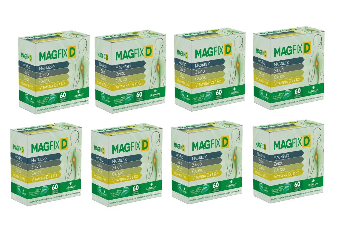KIT 6 SUPLEMENTO ALIMENTAR MAGFIX D 60CPS - LA SAN DAY