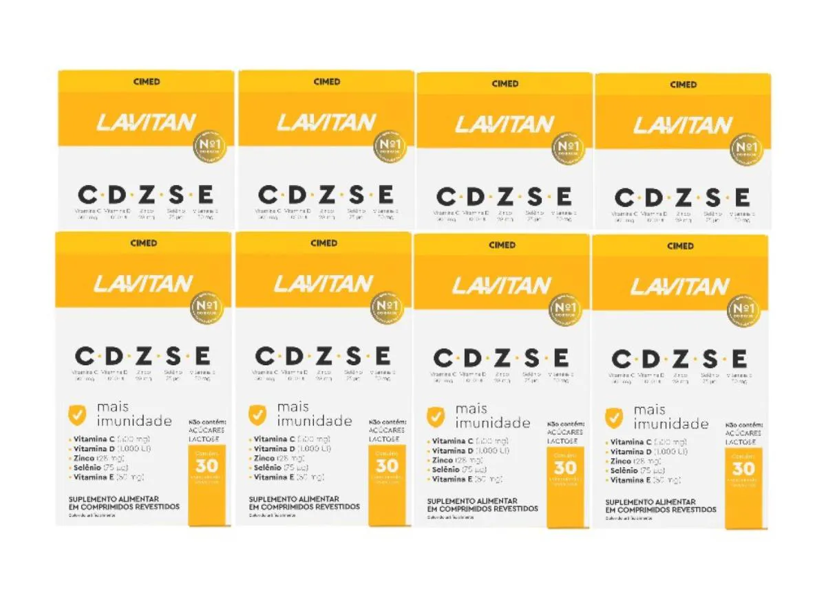 KIT 8 LAVITAN IMUNIDADE VITAMINAS CDZSE 30CPR - CIMED