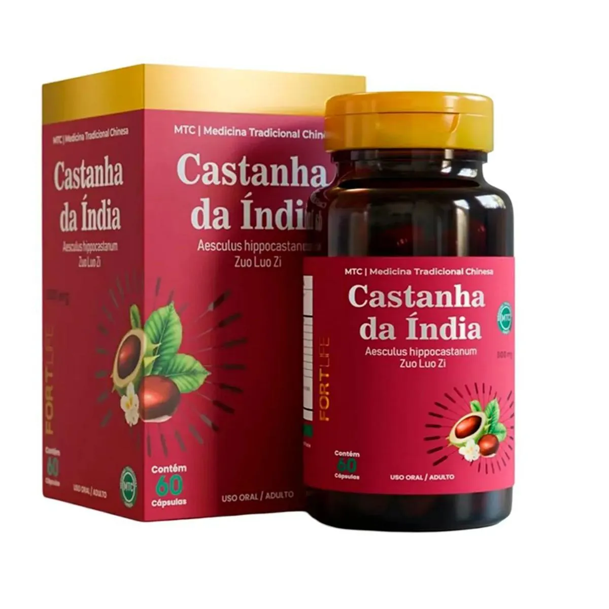 CASTANHA DA ÍNDIA 500MG 60 CáPSULAS - FORTLIFE