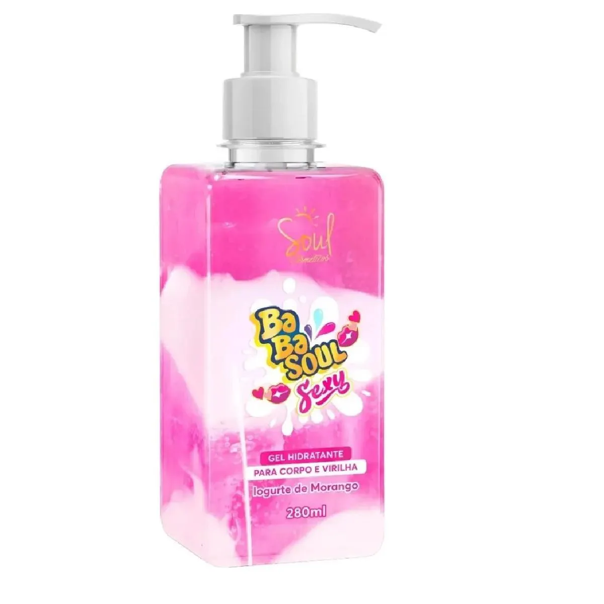 BABASOUL GEL PARA CORPO E VIRILHA IOGURTE DE MORANGO 280ML - SOUL