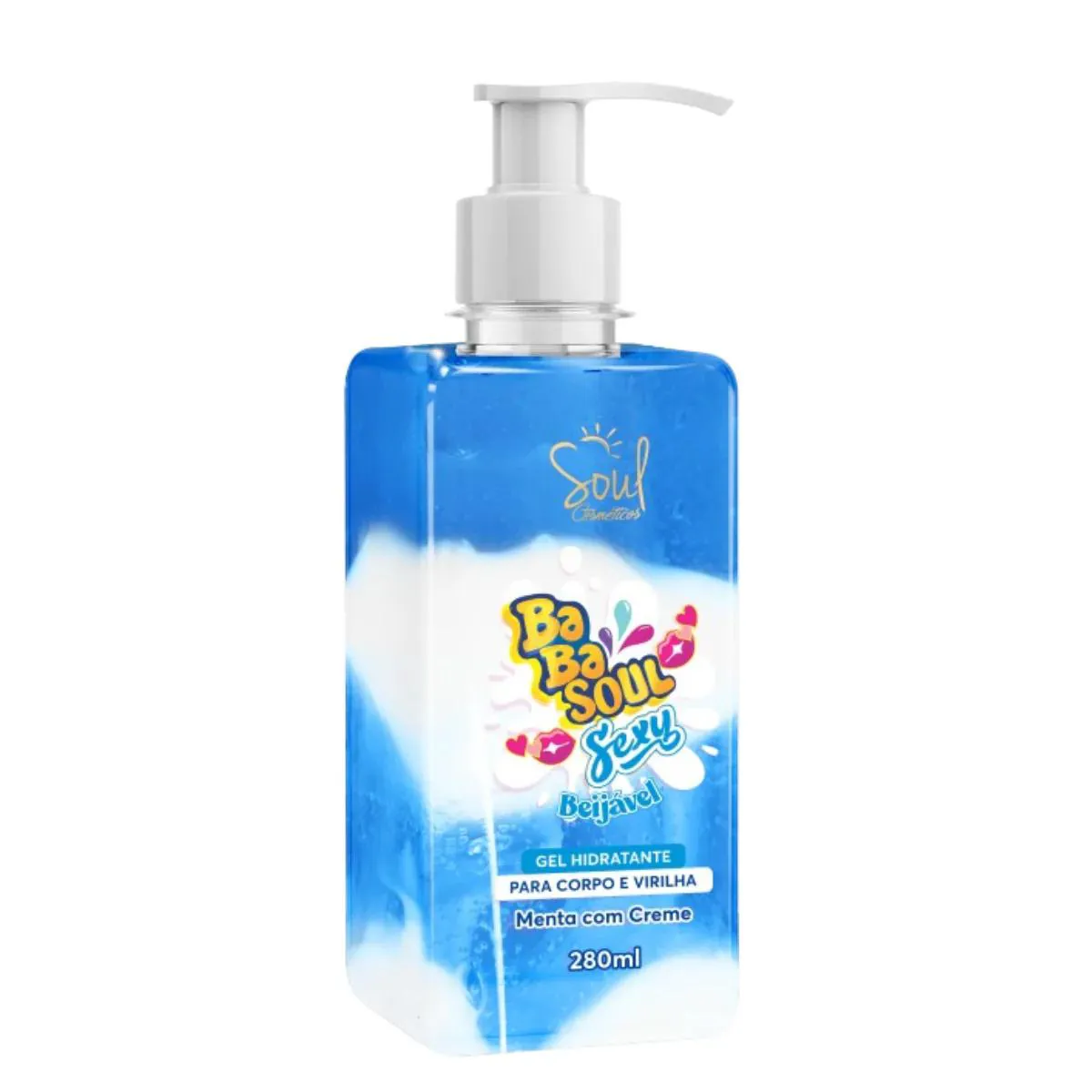 BABASOUL GEL PARA CORPO E VIRILHA MENTA COM CREME 280ML - SOUL