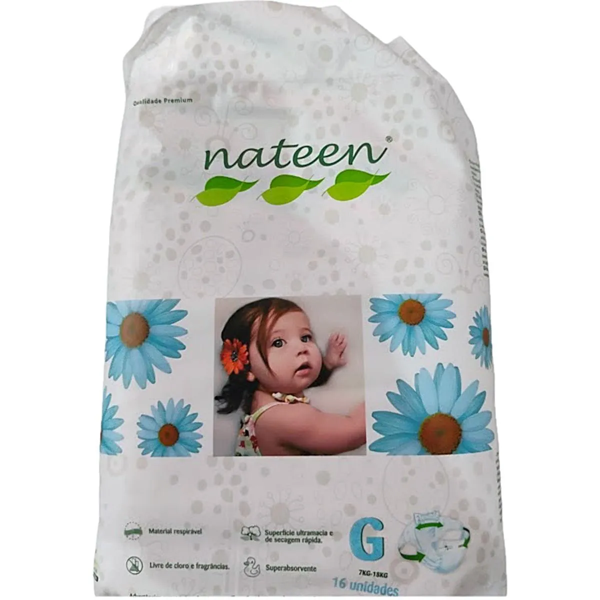 FRALDA SLIP PEDIáTRICA NATEEN PREMIUM G 16 UNIDADES