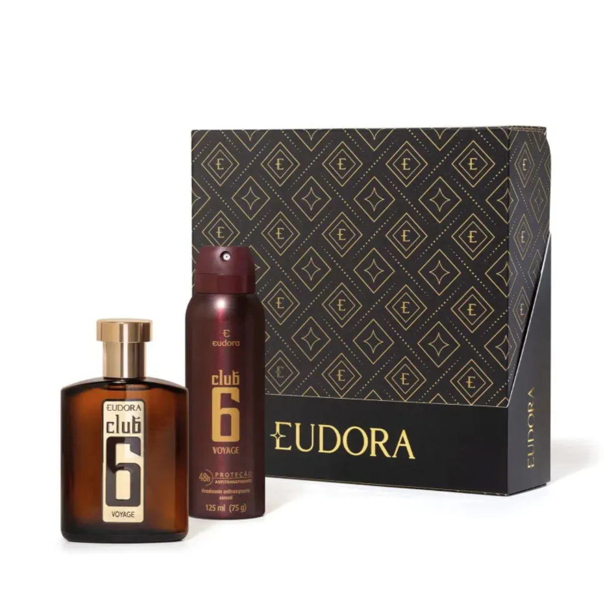 PRESENTE MASCULINO EUDORA CLUB 6 VOYAGE PERFUME E DESODORANTE